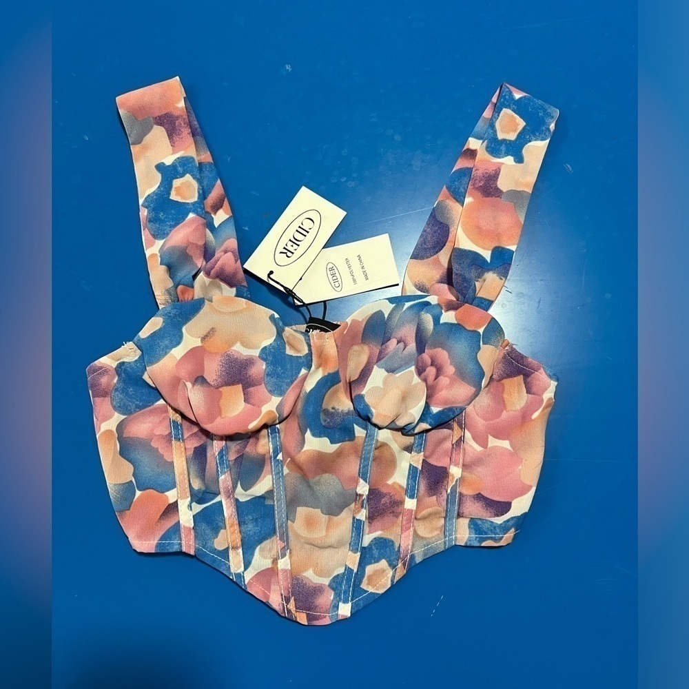 Cider Corset Crop Top. Size XS. NWT
